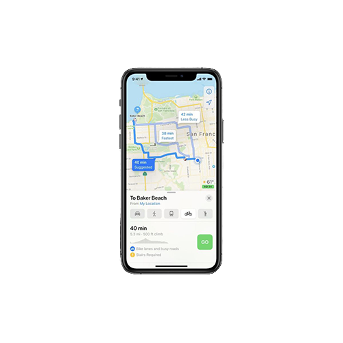 Fahrradroute iOS 14