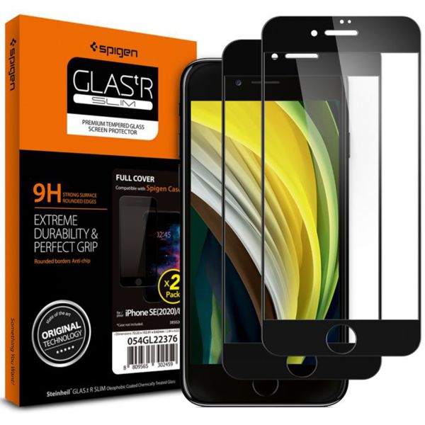 Spigen GLAStR Screenprotector Duo Pack iPhone SE (2022 / 2020) / 8 / 7