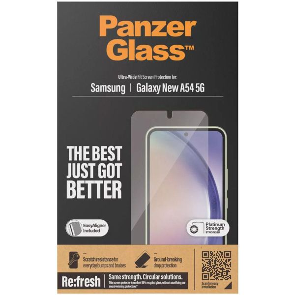 Refresh Ultra-Wide Fit Anti-Bacterial Screenprotector für das Samsung Galaxy A54