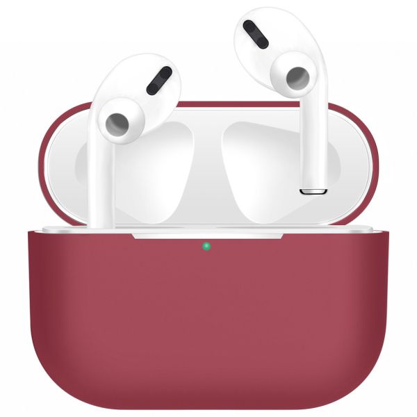 Siliconen Case voor AirPods Pro - Donkerrood - Donkerrood / Dark Red