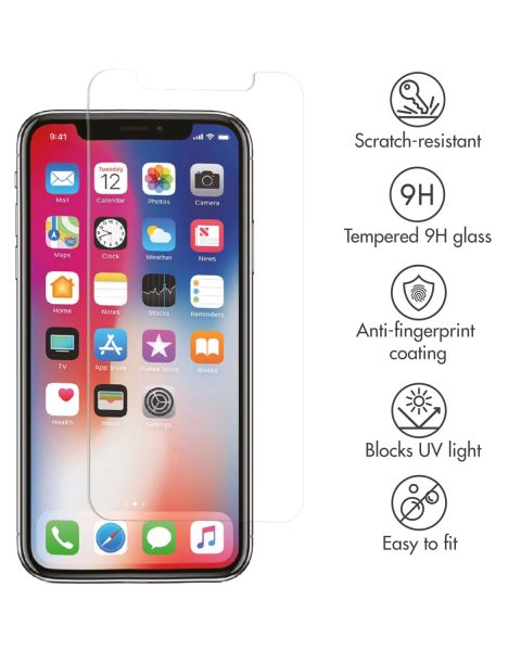 Displayschutz aus gehärtetem Glas für iPhone 11 Pro / Xs / X