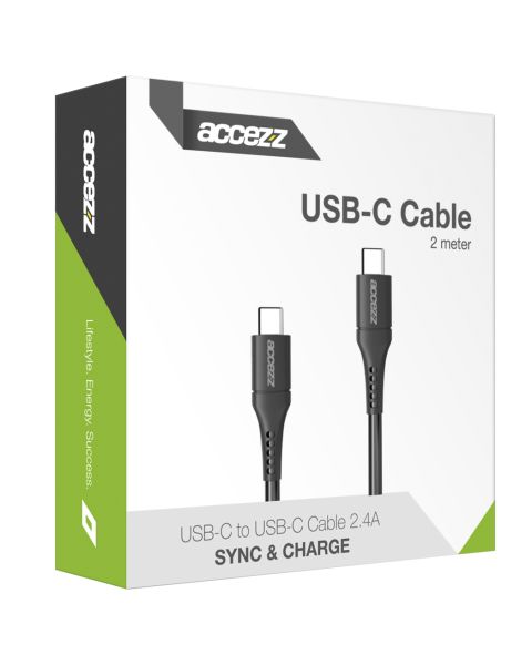 USB-C- auf USB-C-Kabel - 2 m - Schwarz