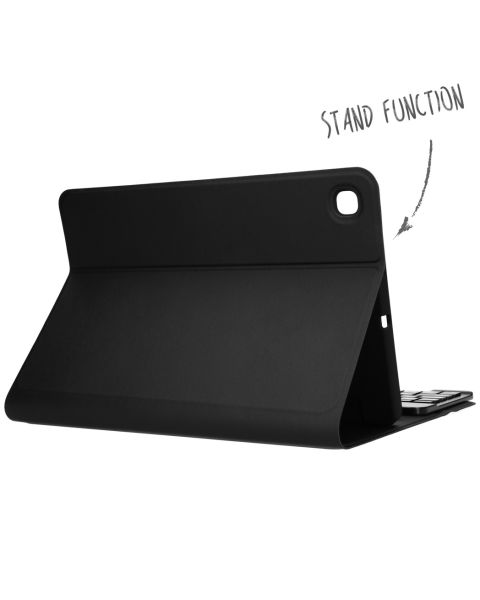 QWERTY Bluetooth Keyboard Bookcase Galaxy Tab S6 Lite - Zwart