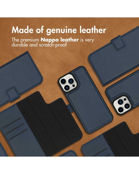Premium Leather 2 in 1 Klapphülle für das iPhone 13 Pro Max - Dunkelblau