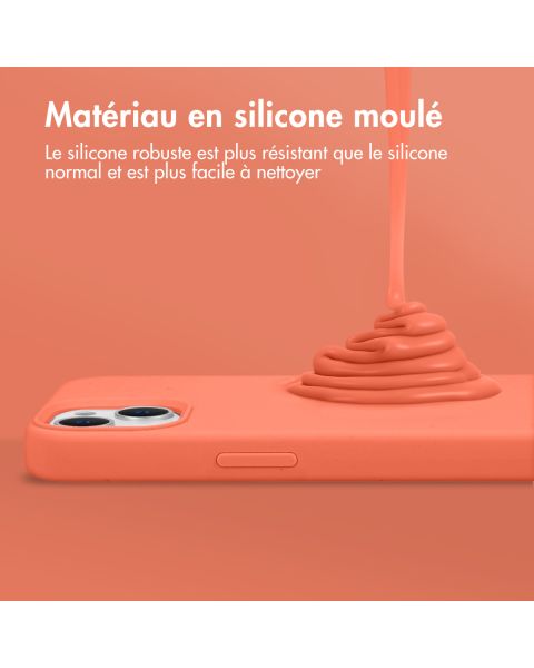 Liquid Silikoncase mit MagSafe für das iPhone 14 Pro - Nektarine
