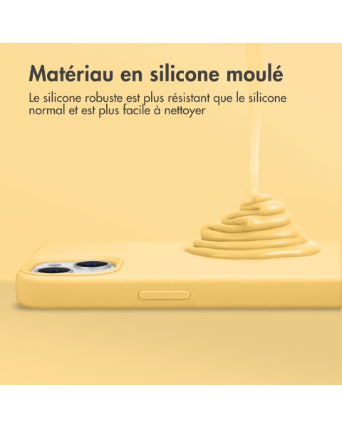 Liquid Silikoncase mit MagSafe für das iPhone 14 Pro - Gelb