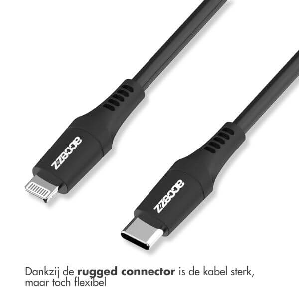 MFI-zertifiziertes Lightning- auf USB-C-Kabel - 1 m - Schwarz