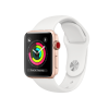 Refurbished Apple Watch Serie 3 | 42mm | Aluminium Gold | Weißes Sportarmband | GPS | WiFi + 4G