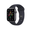 Refurbished Apple Watch Serie SE | 44mm | Aluminium Spacegrau | Schwarzes Sportarmband | GPS | WiFi