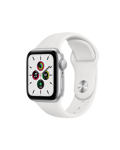 Refurbished Apple Watch Serie SE | 40mm | Aluminium Silber | Weißes Sportarmband | GPS | WiFi