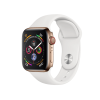 Refurbished Apple Watch Serie 4 | 40mm | Stainless Steel Gold | Weißes Sportarmband | GPS | WiFi + 4G