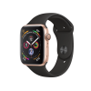 Refurbished Apple Watch Serie 4 | 44mm | Aluminium Gold | Schwarzes Sportarmband | GPS | WiFi