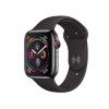 Refurbished Apple Watch Serie 4 | 44mm | Aluminum Spacegrau | Schwarzes Sportarmband | GPS | WiFi