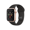 Apple Watch Series 5 | 40mm | Aluminium Case Goud | Zwart sportbandje | GPS | WiFi + 4G