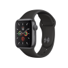 Refurbished Apple Watch Serie 5 | 40mm | Aluminium Spacegrau | Schwarzes Sportarmband | GPS | WiFi