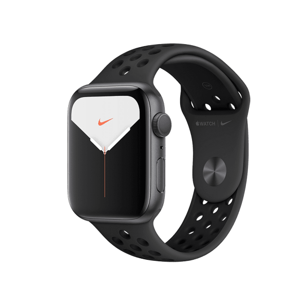 Refurbished Apple Watch Serie 5 | 40mm | Aluminium Spacegrau | Schwarzes Nike Sportarmband | GPS | WiFi + 4G