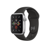 Refurbished Apple Watch Series 5 | 40mm | Aluminium Silber | Schwarzes Sportarmband | GPS | WiFi + 4G