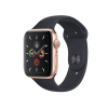 Refurbished Apple Watch Serie 5 | 44mm | Aluminium Gold | Mitternachtsblaues Sportarmband | GPS | WiFi