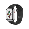 Refurbished Apple Watch Series 5 | 44mm | Titanium Silber | Schwarzes Sportarmband | GPS | WiFi + 4G