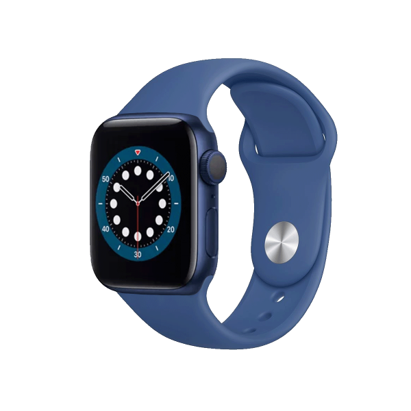 Apple Watch Serie 6 | 40mm | Aluminium Blau | Delfter Blau Sportarmband | GPS | WiFi
