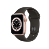 Refurbished Apple Watch Serie 6 | 40mm | Aluminium Gold | Schwarzes Sportarmband | GPS | WiFi