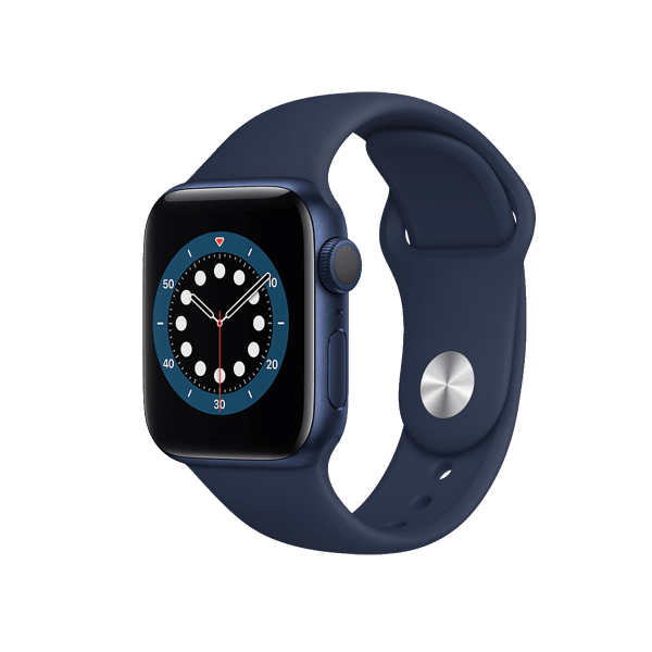 Refurbished Apple Watch Serie 6 | 40mm | Aluminium Blau | Deep Navy Sportarmband | GPS | WiFi + 4G