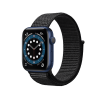 Refurbished Apple Watch Serie 6 | 44mm | Aluminium Blau | Schwarzer Sport Loop | GPS | WiFi + 4G