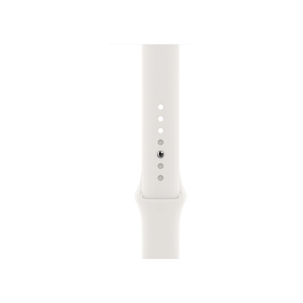 Refurbished Apple Watch Serie 6 | 44mm | Aluminium Case Gold | Wei&szlig;es Sportarmband | GPS | WiFi + 4G