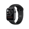 Refurbished Apple Watch Serie 6 | 44mm | Aluminium Spacegrau | Schwarzes Nike Sportarmband | GPS | WiFi