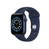 Refurbished Apple Watch Serie 6 | 44mm | Aluminium Blau | Deep Navy Sportarmband | GPS | WiFi + 4G