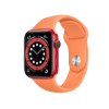 Refurbished Apple Watch Serie 6 | 44mm | Aluminium Rot | Papaya Sportarmband | GPS | WiFi + 4G