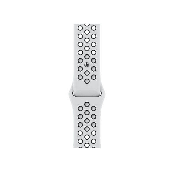 Refurbished Apple Watch Serie 6 | 44mm | Stainless Gold | Weißes Nike Sportarmband | GPS | WiFi + 4G