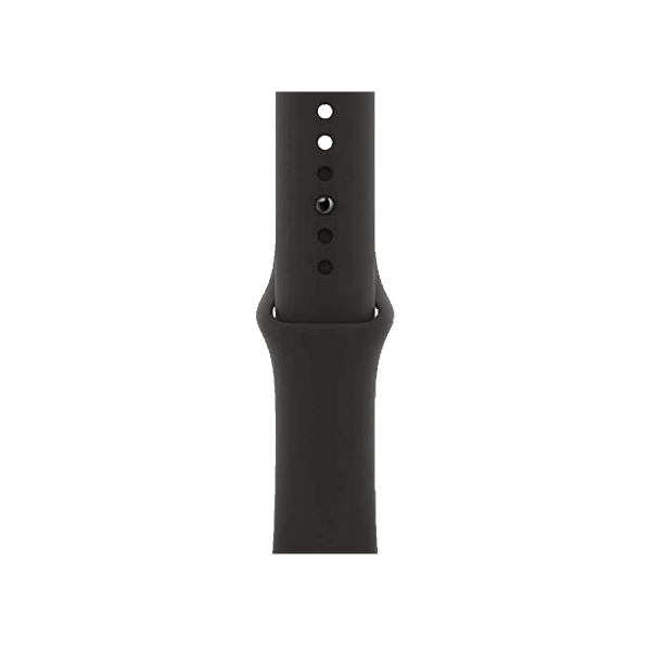 Refurbished Apple Watch Serie 6 | 44mm | Stainless Steel Gold | Schwarzes Sportarmband | GPS | WiFi + 4G
