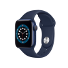 Refurbished Apple Watch Serie 6 | 40mm | Aluminium Blau | Blaues Sportarmband | GPS | WiFi + 4G