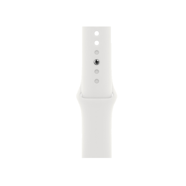 Refurbished Apple Watch Serie 7 | 41mm | Aluminium Starlight Weiß | Weißes Sportarmband | GPS | WiFi + 4G