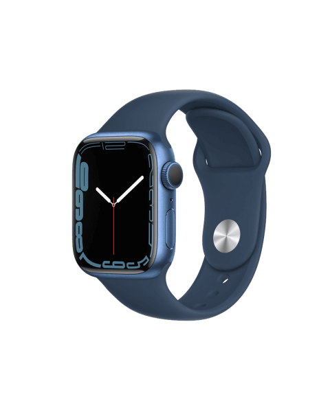 Refurbished Apple Watch Serie 7 | 41mm | Aluminium Blau | Blaues Sportarmband | GPS | WiFi + 4G