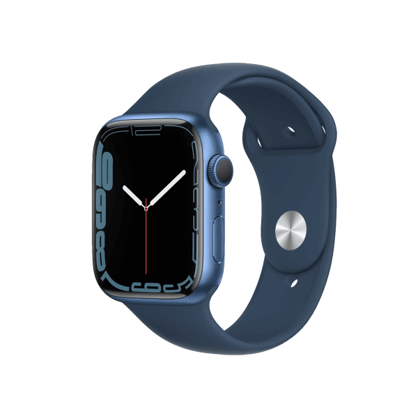 Refurbished Apple Watch Serie 7 | 45mm | Aluminium Blau | Blaues Sportarmband | GPS | WiFi