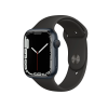 Refurbished Apple Watch Serie 7 | 45mm | Aluminium Mitternachtsblau | Schwarzes Sportarmband | GPS | WiFi