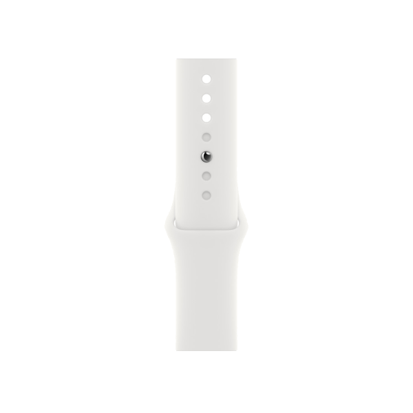 Refurbished Apple Watch Serie 7 | 45mm | Aluminium Starlight Wei&szlig; | Wei&szlig;es Sportarmband | GPS | WiFi + 4G