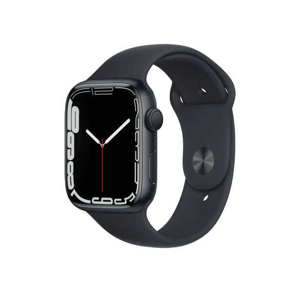 Refurbished Apple Watch Serie 7 | 45mm | Aluminium Mitternachtsblau | Mitternachtsblaues Sportarmband | GPS | WiFi