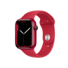 Refurbished Apple Watch Serie 7 | 45mm | Aluminium Rot | Rotes Sportarmband | GPS | WiFi