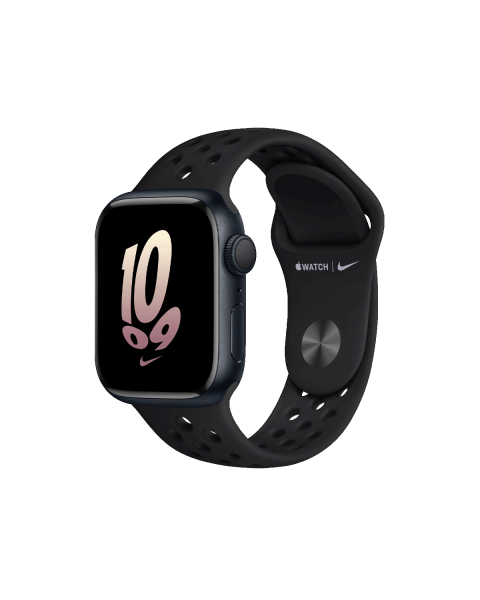 Refurbished Apple Watch Serie 8 | 41mm | Aluminium Mitternachtsblau | Nike Sport Loop Schwarz | GPS | WiFi