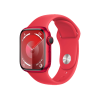 Refurbished Apple Watch Serie 9 | 41mm | Aluminium Rot | Rotes Sportarmband S/M | GPS | WiFi + 4G