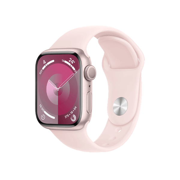 Refurbished Apple Watch Serie 9 | 41mm | Aluminium Rosa | Rosa Sportarmband M/L | GPS | WiFi