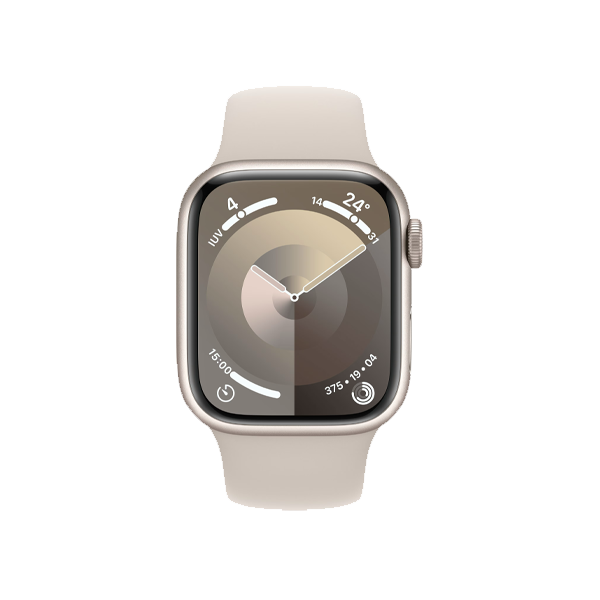 Refurbished Apple Watch Serie 9 | 41mm | Aluminium Polarstern | Polarstern Sportarmband S/M | GPS | WiFi + 4G