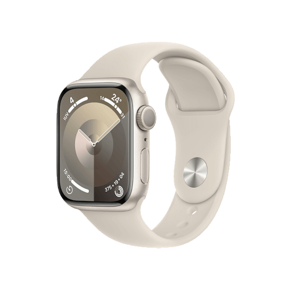 Refurbished Apple Watch Serie 9 | 41mm | Aluminium Polarstern | Polarstern Sportarmband S/M | GPS | WiFi