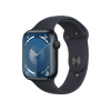 Refurbished Apple Watch Serie 9 | 45mm | Aluminium Mitternacht | Mitternacht Sportarmband S/M | GPS | WiFi