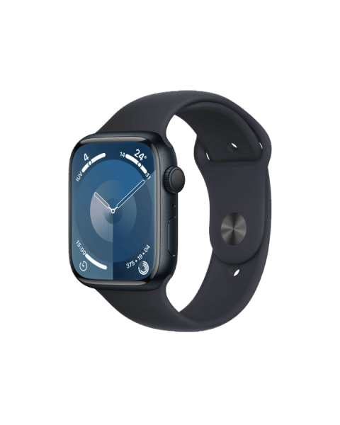 Refurbished Apple Watch Serie 9 | 45mm | Aluminium Mitternacht | Mitternacht Sportarmband M/L | GPS | WiFi