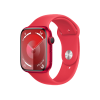Refurbished Apple Watch Serie 9 | 45mm | Aluminium Rot | Rotes Sportarmband M/L | GPS | WiFi
