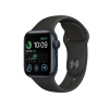 Refurbished Apple Watch Serie SE 2022 | 40mm | Aluminium Mitternachtsblau | Schwarzes Sportarmband | GPS | WiFi